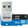 photo Lexar MicroSDHC 32 Go UHS-1 + lecteur de carte USB 3.0 (classe 10 - 95 MB/s)