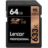 photo Lexar Carte mémoire SDXC 64 Go Professional 633x - 95Mb/s