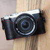photo Ciesta Etui en cuir pour Fujifilm X-M1 / X-A1 - Noir et rouge