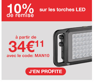 10% de remise sur les torches LED