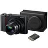 Appareil photo compact / bridge numérique Panasonic Lumix DC-TZ200D Noir + 2ème batterie + étui cuir