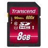 Cartes mémoires Transcend SDHC 8 Go Ultimate UHS-I 600x (90 Mb/s)