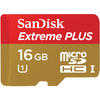 photo SanDisk MicroSDHC 16 Go Extreme Plus UHS-I (80MB/s) - avec adaptateur