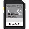 Cartes mémoires Sony SDXC 64 Go UHS-II série SF-E