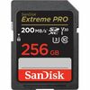 Cartes mémoires SanDisk SDXC 256 Go Extreme Pro UHS-I C10 U3 V30 (200MB/s)