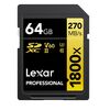Cartes mémoires Lexar SDXC 64 Go Professional UHS-II 1800x (270Mb/s)