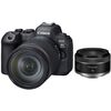 Appareil photo Hybride à objectifs interchangeables Canon EOS R6 II + 24-105mm F4 + 16mm F2.8