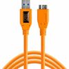 Accessoires Torches LED Tether Tools Câble USB 3.0 vers Micro-B 4.6m - Orange