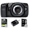 photo Blackmagic Design Pocket Cinema Camera 4K + 2 batteries + chargeur DUO + 2 cartes Lexar