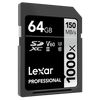 Cartes mémoires Lexar SDXC 64 Go Professional UHS-II 1000x (150Mb/s) U3 CL10