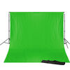 Fonds de studio photo Digixo Kit Fond Tissu en coton Vert 3 x 7 m + Support de fond