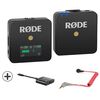 Microphones Rode Wireless GO + adaptateur Lightning SC6-L + câble SC7