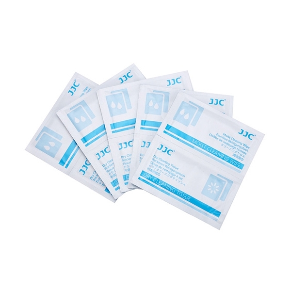 photo JJC Kit de 10 lingettes Wet&Dry pour nettoyage optique