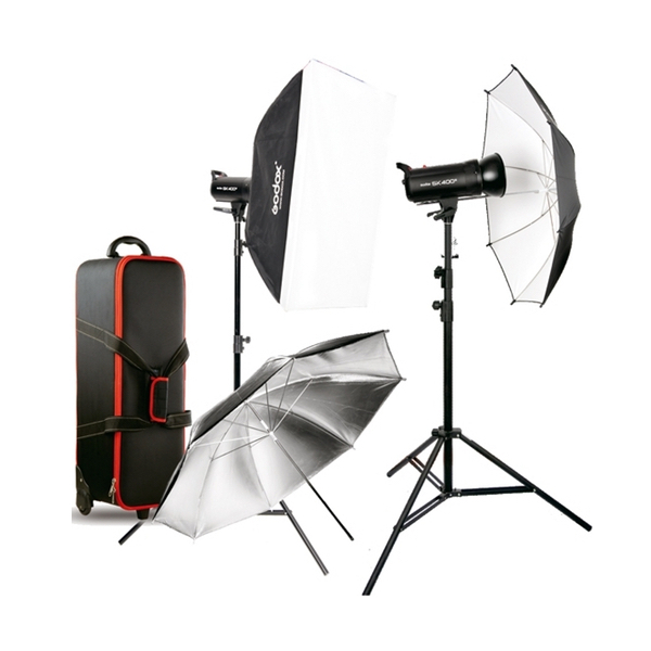 photo Godox Kit Complet de Studio avec 2 Flashs SK400II - 400E